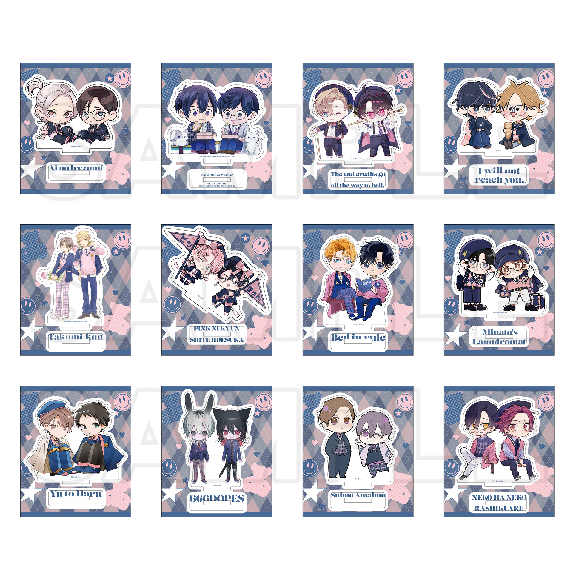 アクリルスタンド　デフォルメ　PINK/NAVY TRAD. CLUB ver.(12種)
