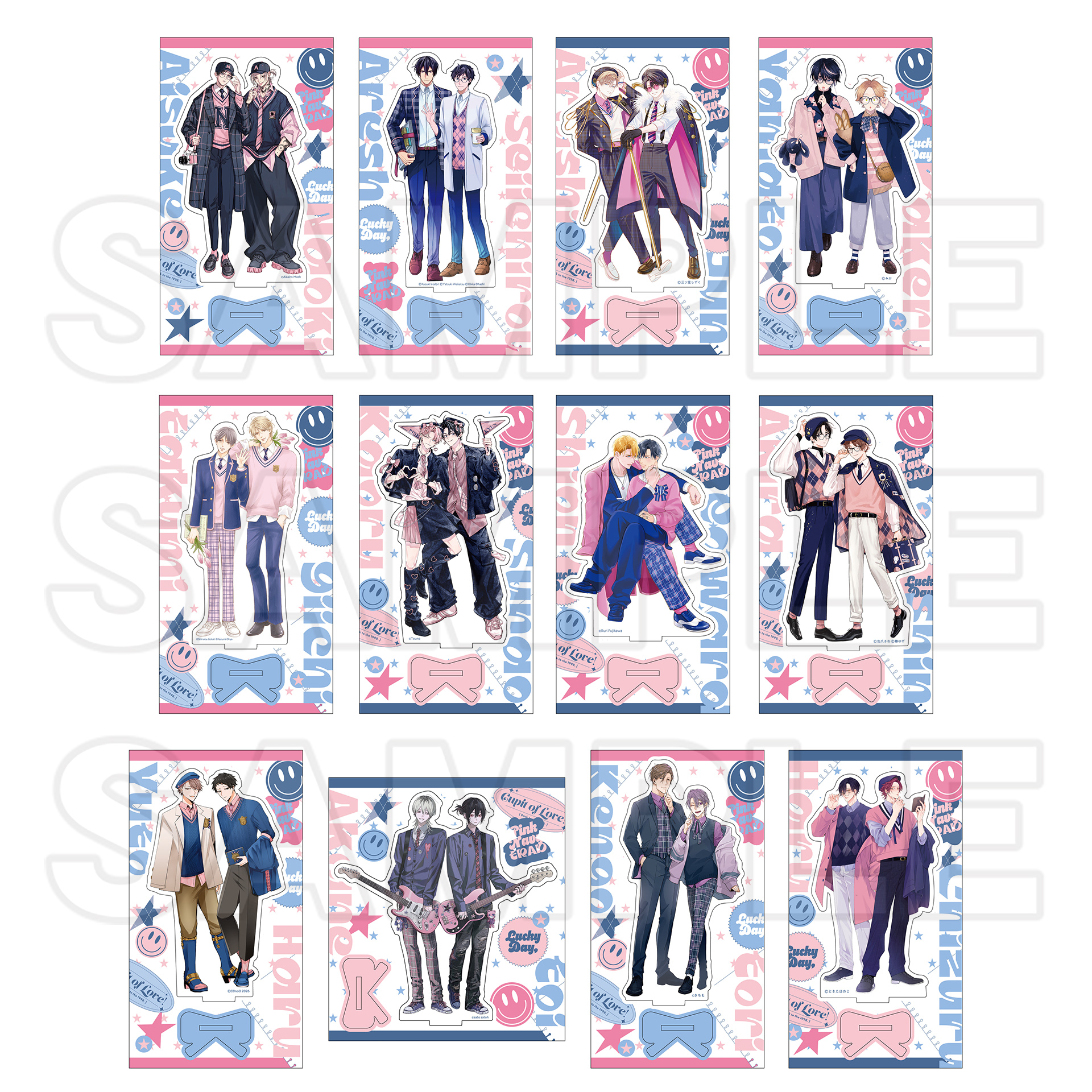 アクリルスタンド　PINK/NAVY TRAD. CLUB ver.(12種)