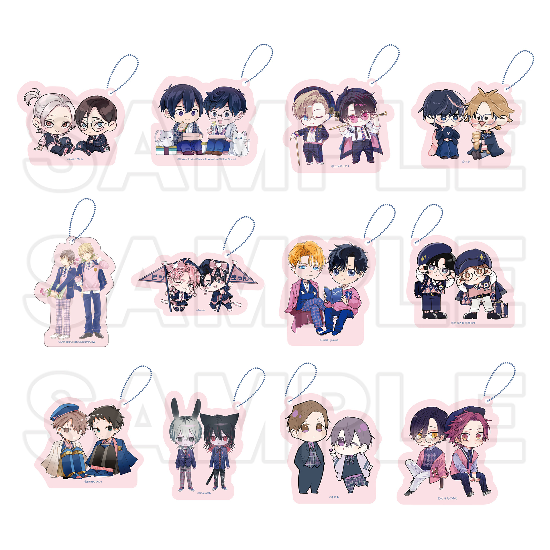 アクリルブロックチャーム　PINK/NAVY TRAD. CLUB ver.(12種)